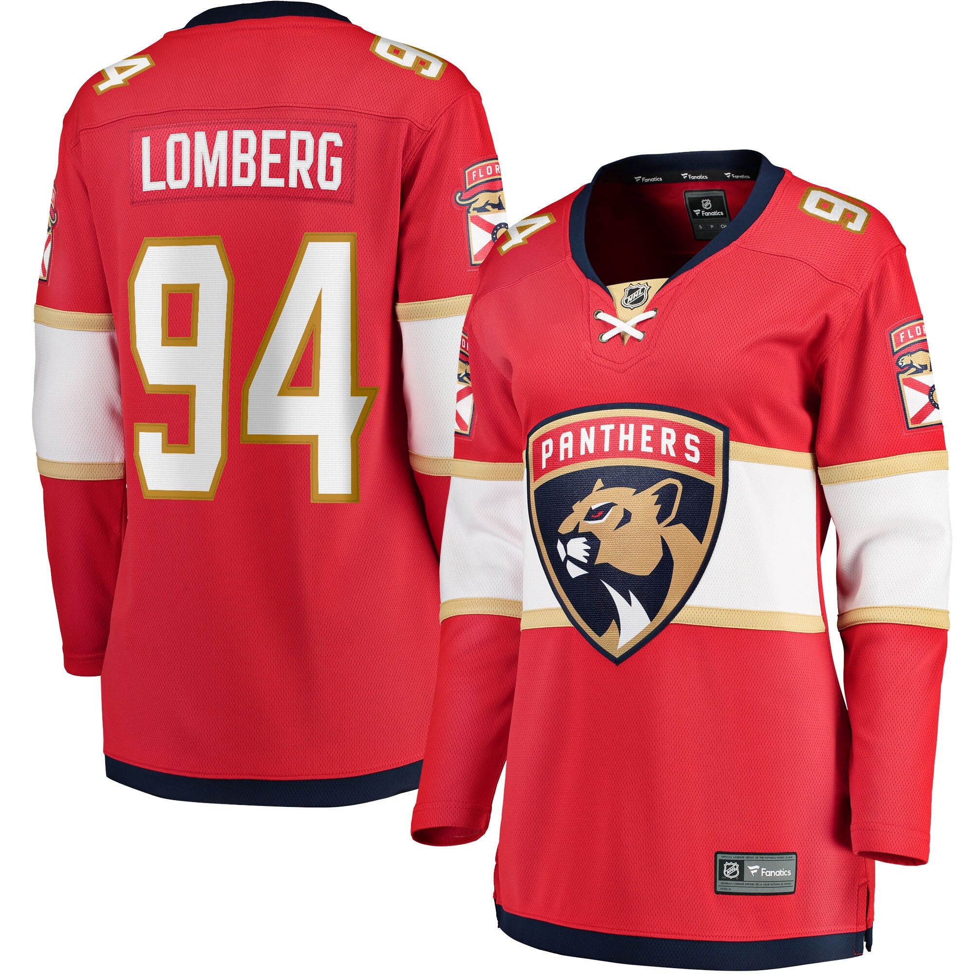 Ryan Lomberg Florida Panthers red Home jersey