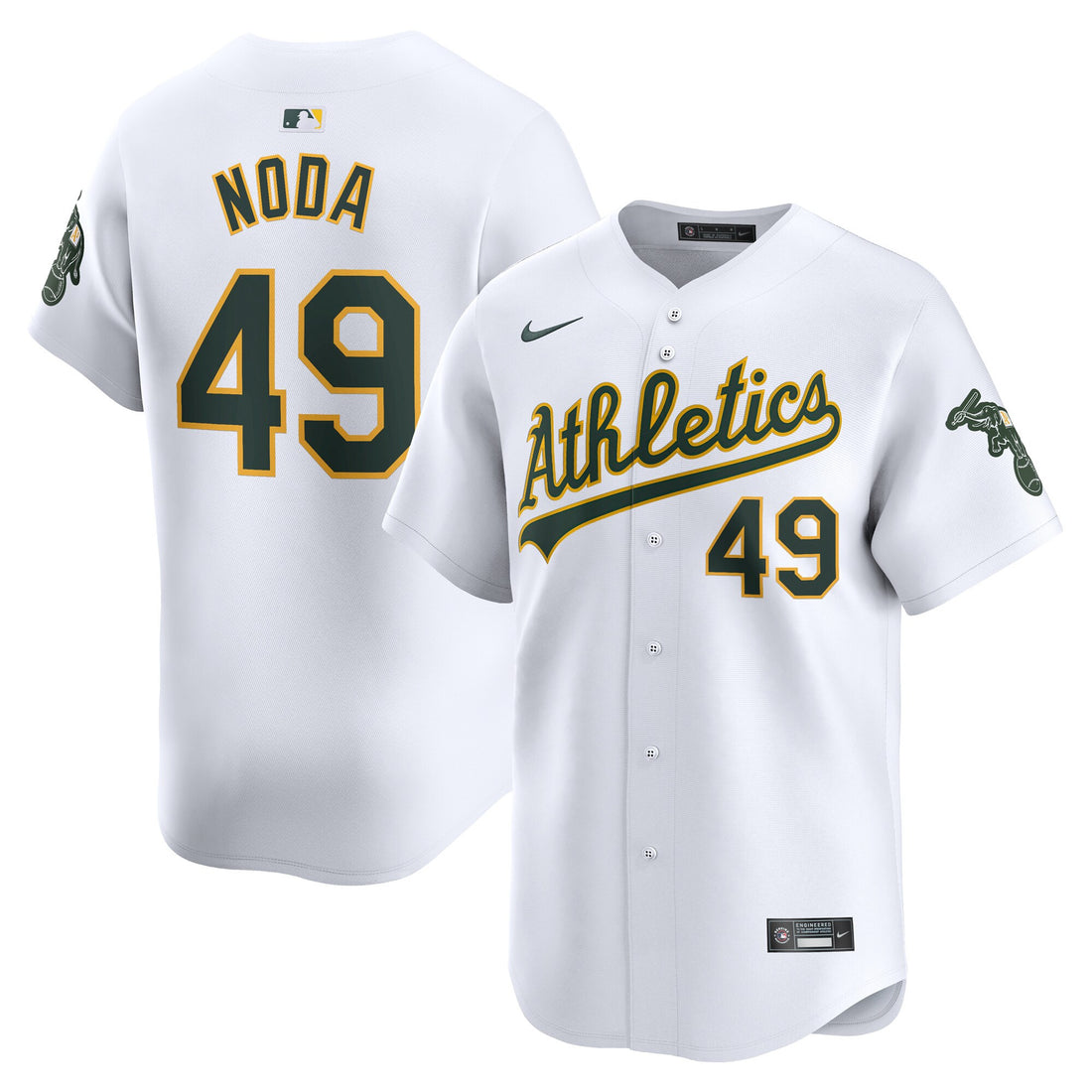 Ryan Noda Oakland Athletics white Limited jersey