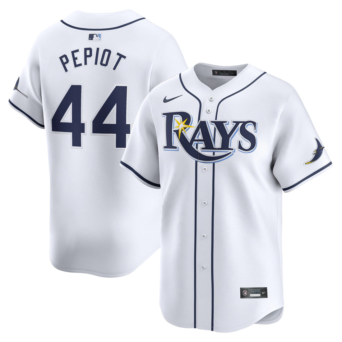 Ryan Pepiot Tampa Bay Rays white Limited jersey