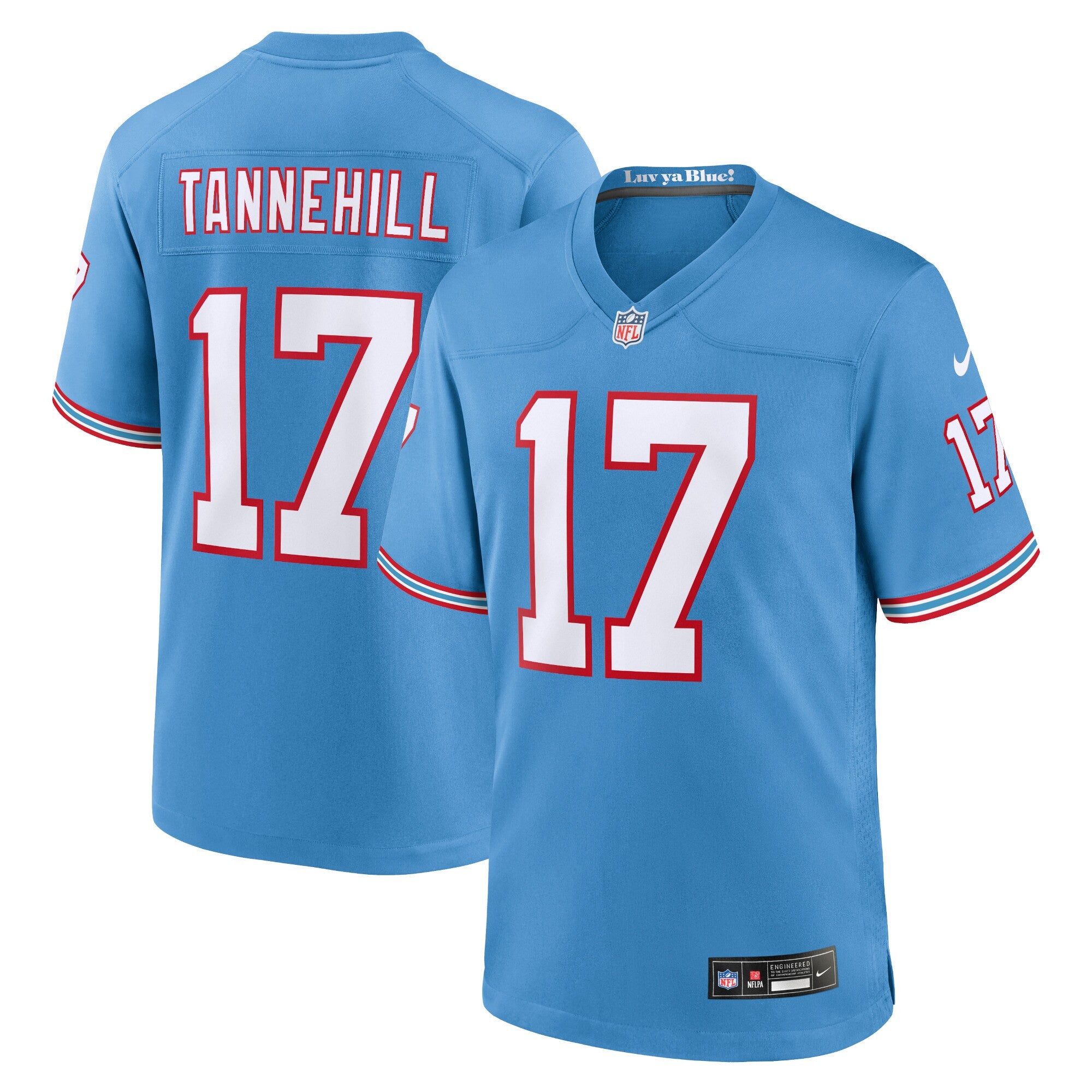 Ryan Tannehill Oilers Tennessee Titans blue Game jersey