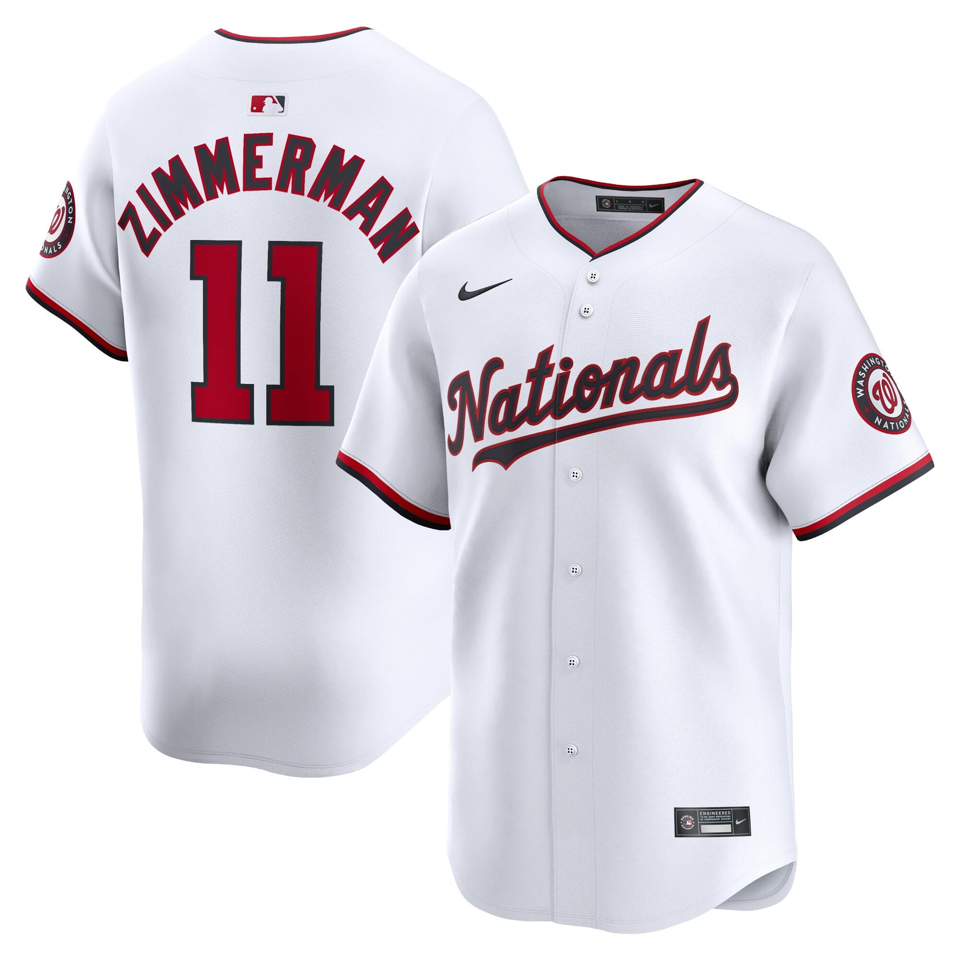Ryan Zimmerman Washington Nationals white Limited jersey