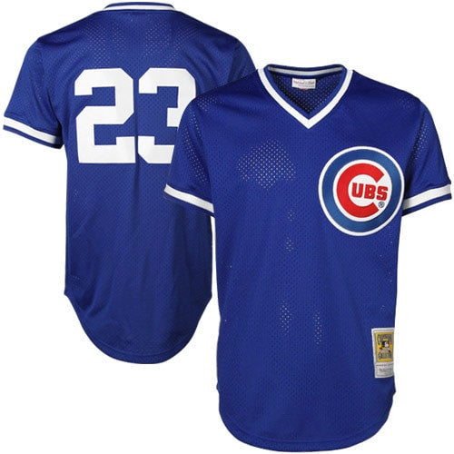Ryne Sandberg Chicago Cubs royal Throwback jersey