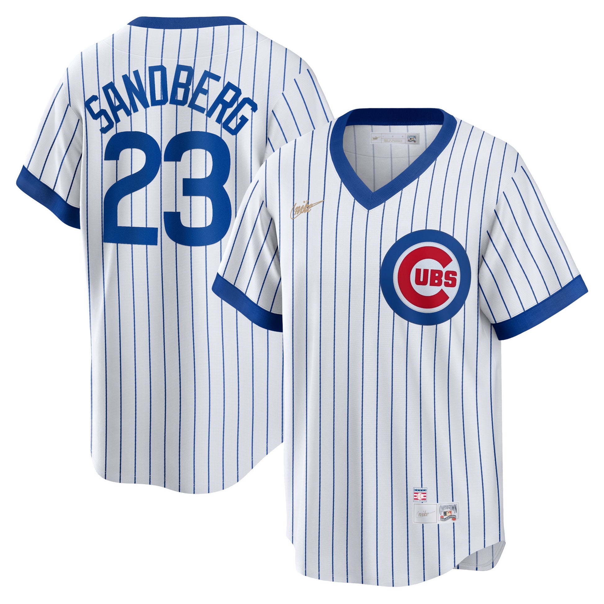 Ryne Sandberg Chicago Cubs white Cooperstown jersey