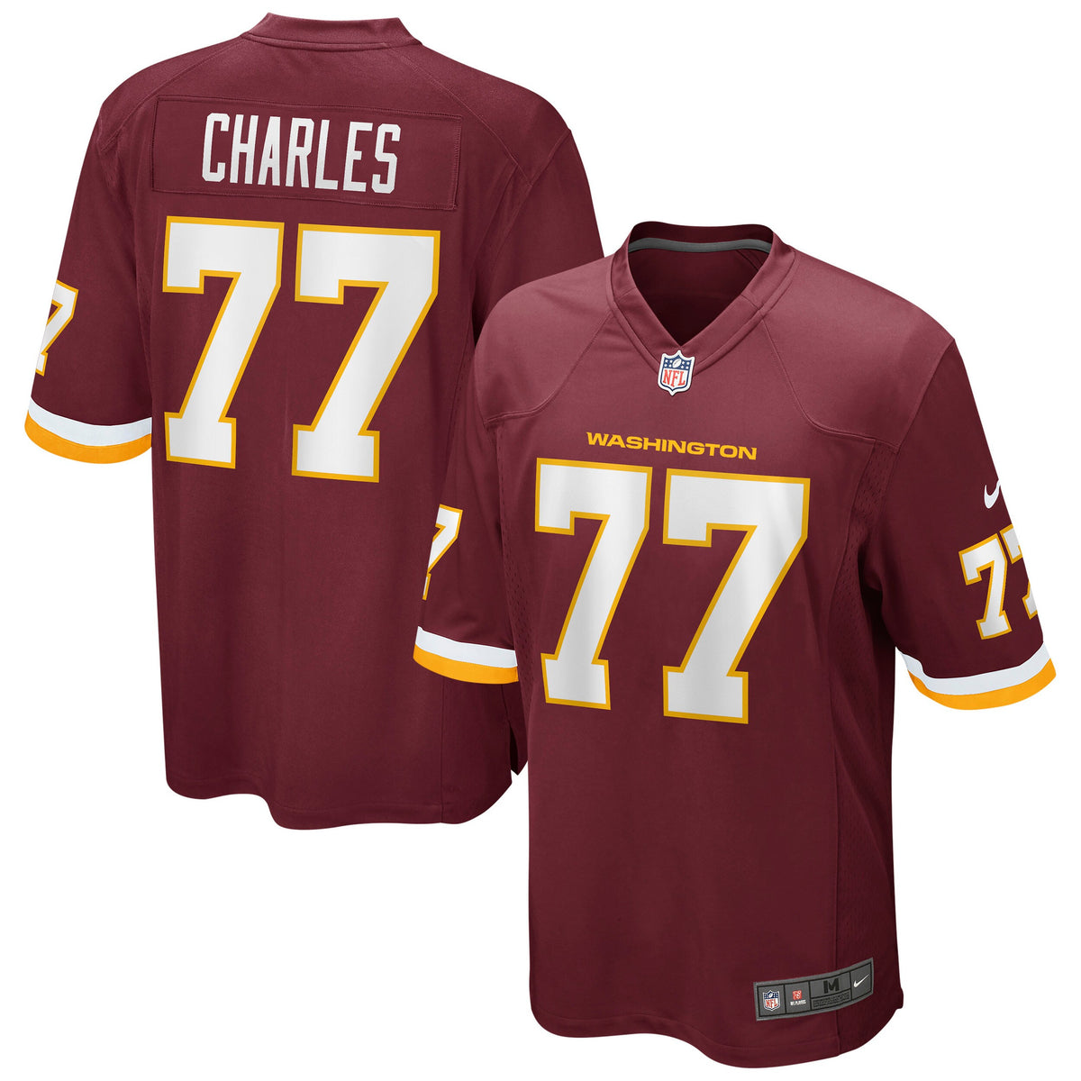 Saahdiq Charles Washington Washington Commanders burgundy Game jersey
