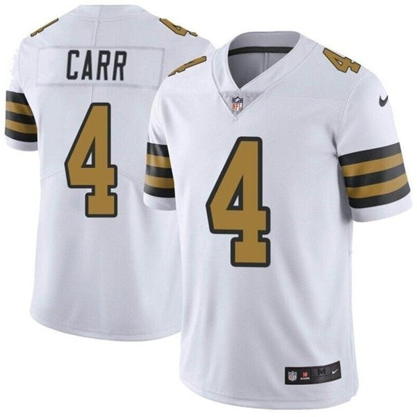 Derek Carr New Orleans Saints white Color Rush jersey