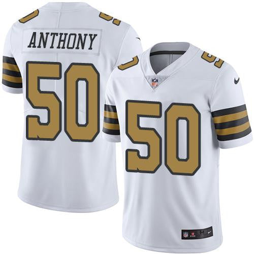 Stephone Anthony New Orleans Saints white Limited jersey
