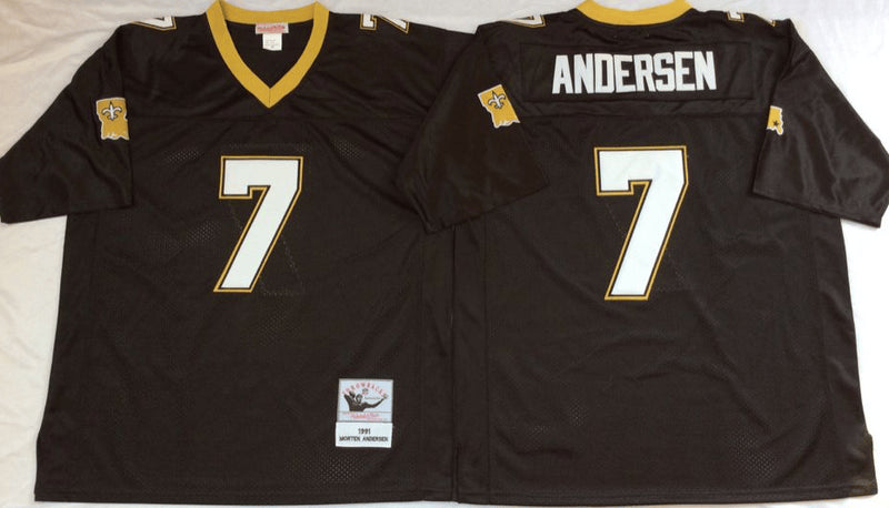 Morten Anderson New Orleans Saints black Throwback jersey