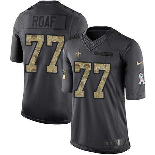 Roaf New Orleans Saints black Salute To Service jersey