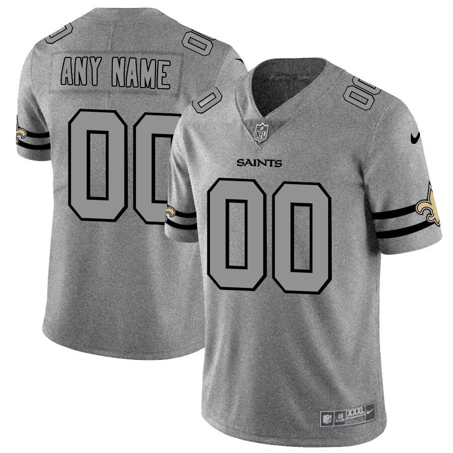 Custom New Orleans Saints gray Untouchable jersey
