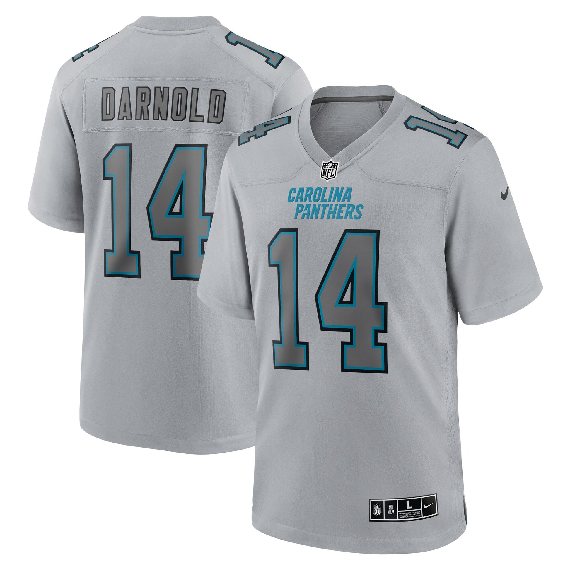 Sam Darnold Atmosphere Carolina Panthers gray Fashion jersey