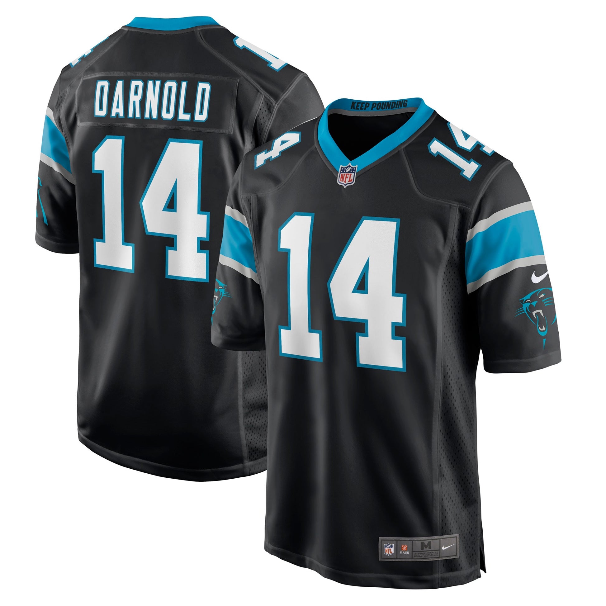 Sam Darnold Carolina Panthers black Game jersey