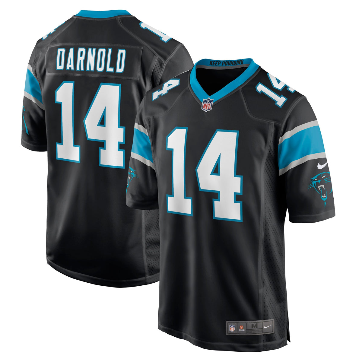 Sam Darnold Carolina Panthers black Game jersey