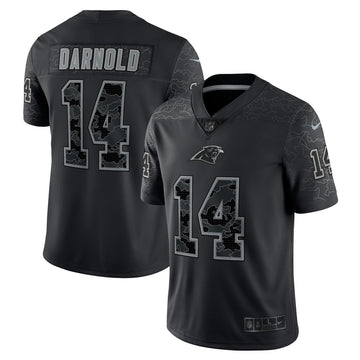 Sam Darnold Rflctv Carolina Panthers black Limited jersey