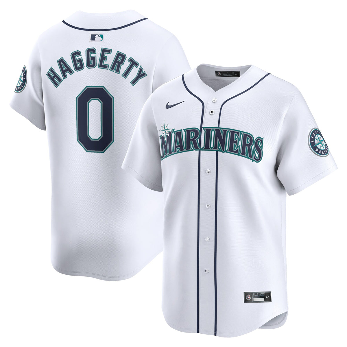 Sam Haggerty Seattle Mariners white Limited jersey