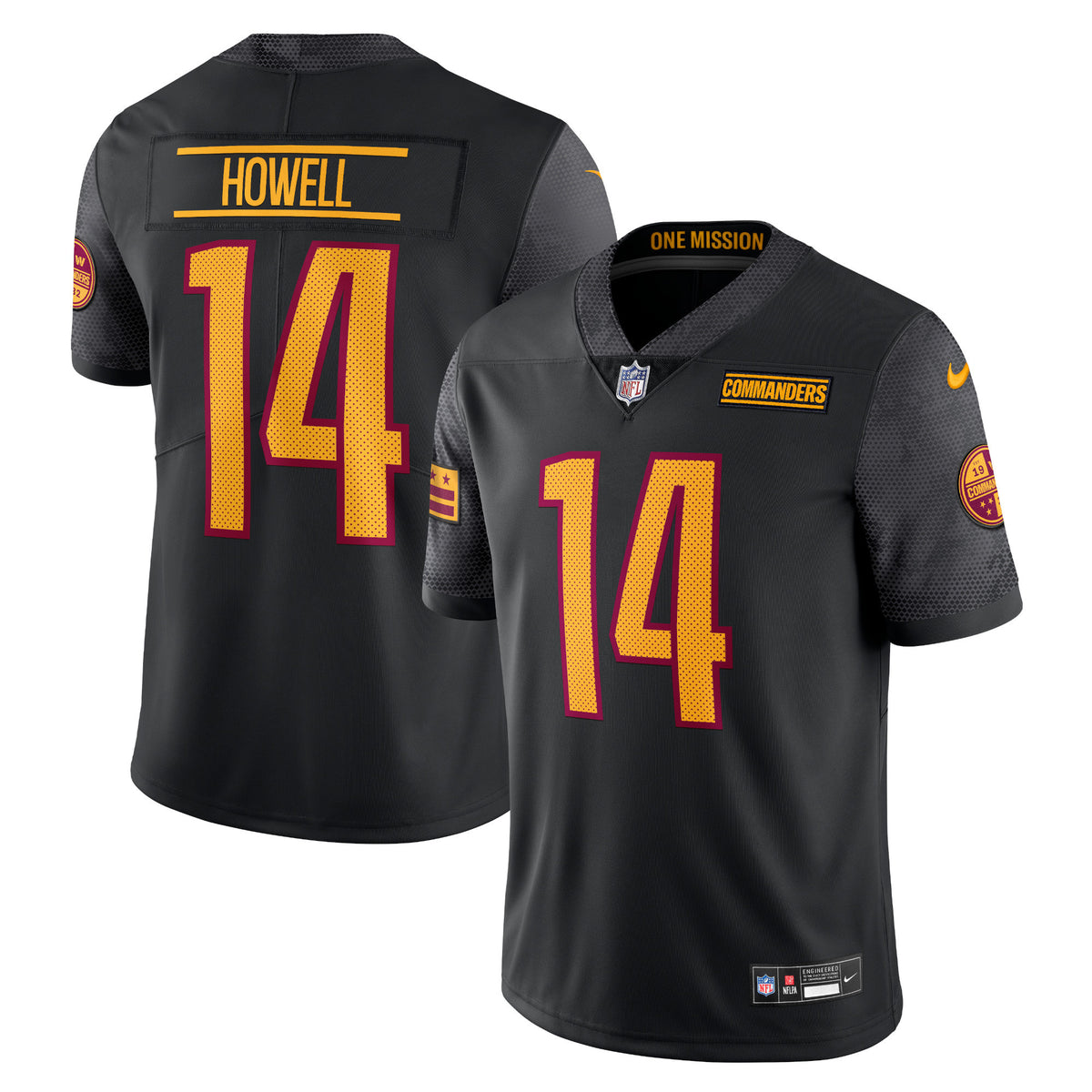 Sam Howell Washington Commanders black Untouchable jersey