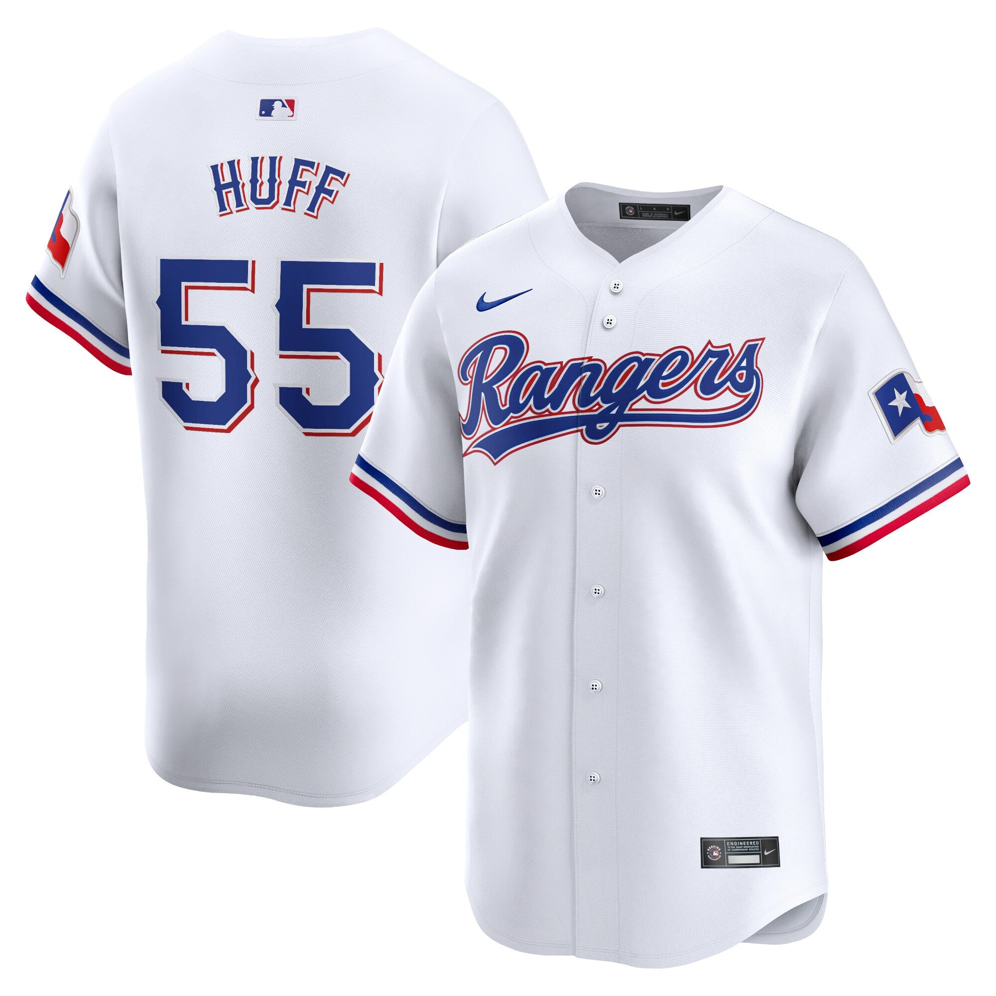 Sam Huff Texas Rangers white Limited jersey