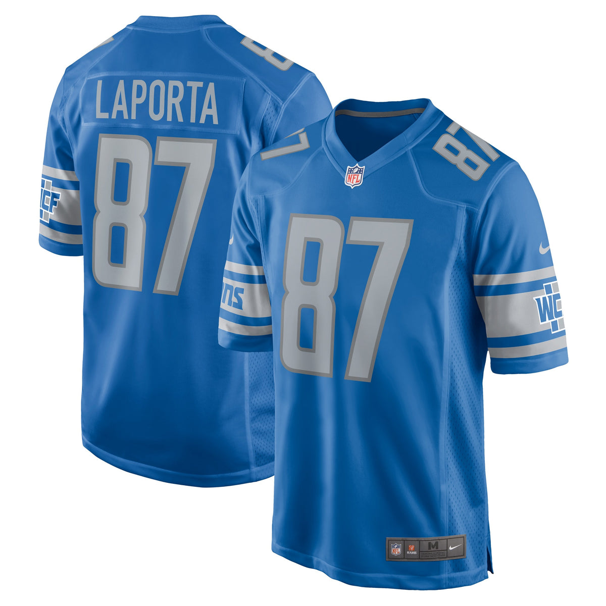 Sam Laporta Detroit Lions blue jersey