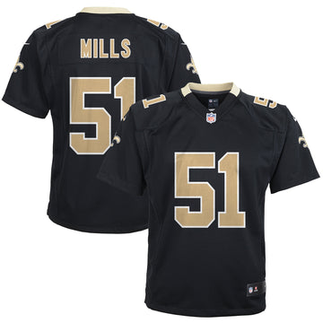 Sam Mills New Orleans Saints black jersey