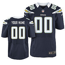 Custom Los Angeles Chargers blue Elite jersey