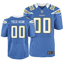 Custom Los Angeles Chargers blue Elite jersey