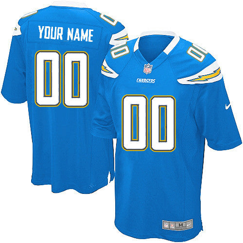 Custom Los Angeles Chargers blue Game jersey