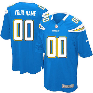 Custom Los Angeles Chargers blue Game jersey