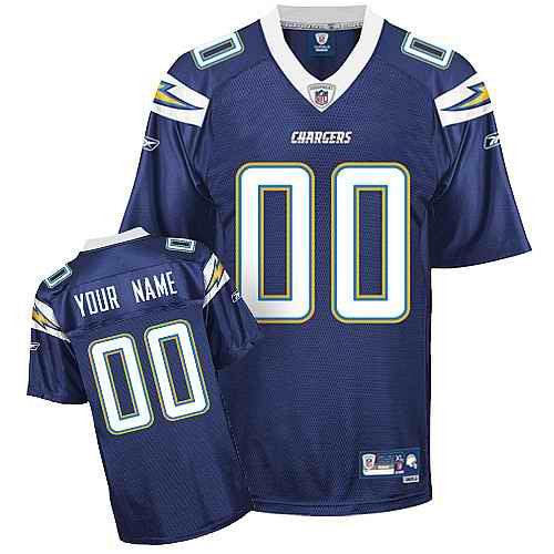 Custom Los Angeles Chargers blue jersey