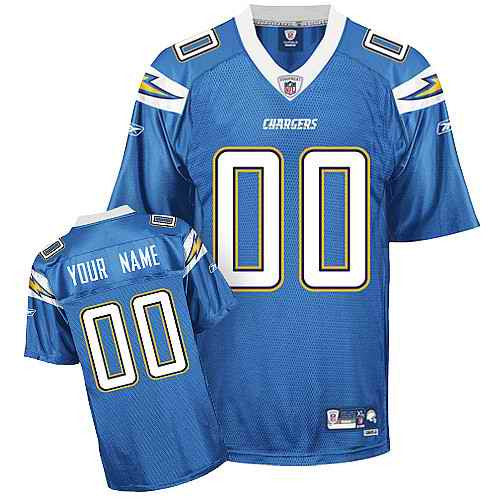 Custom Los Angeles Chargers blue jersey