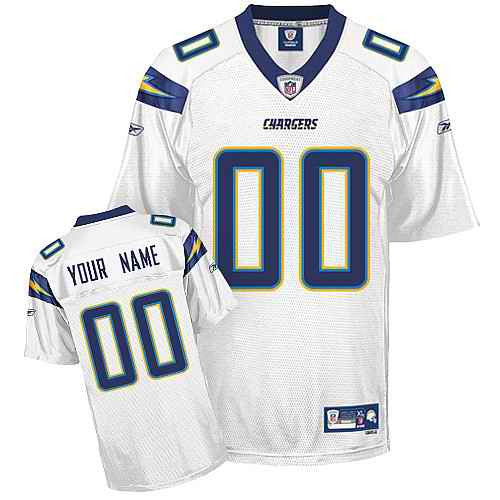 Custom Los Angeles Chargers white jersey