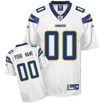 Custom Los Angeles Chargers white jersey