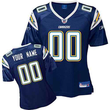 Custom Los Angeles Chargers blue jersey