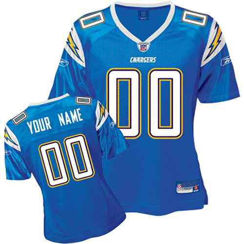 Custom Los Angeles Chargers blue jersey
