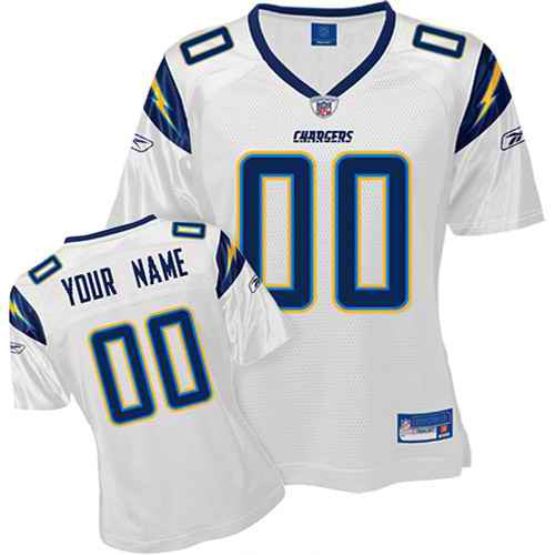 Custom Los Angeles Chargers white jersey