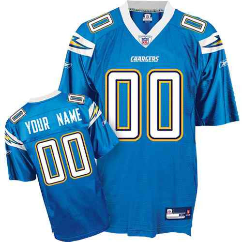 Custom Los Angeles Chargers blue jersey