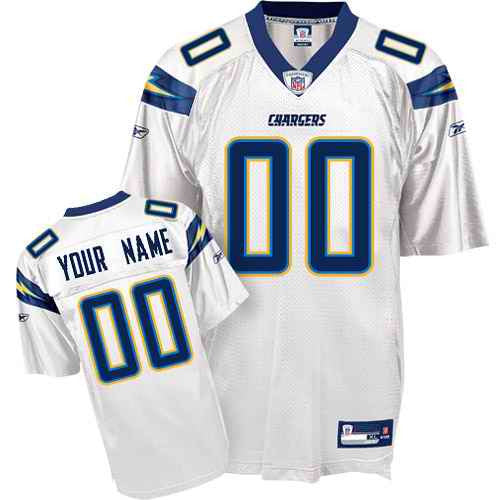 Custom Los Angeles Chargers white jersey