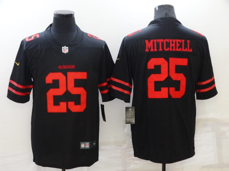 Elijah Mitchell San Francisco 49ers black Vapor jersey