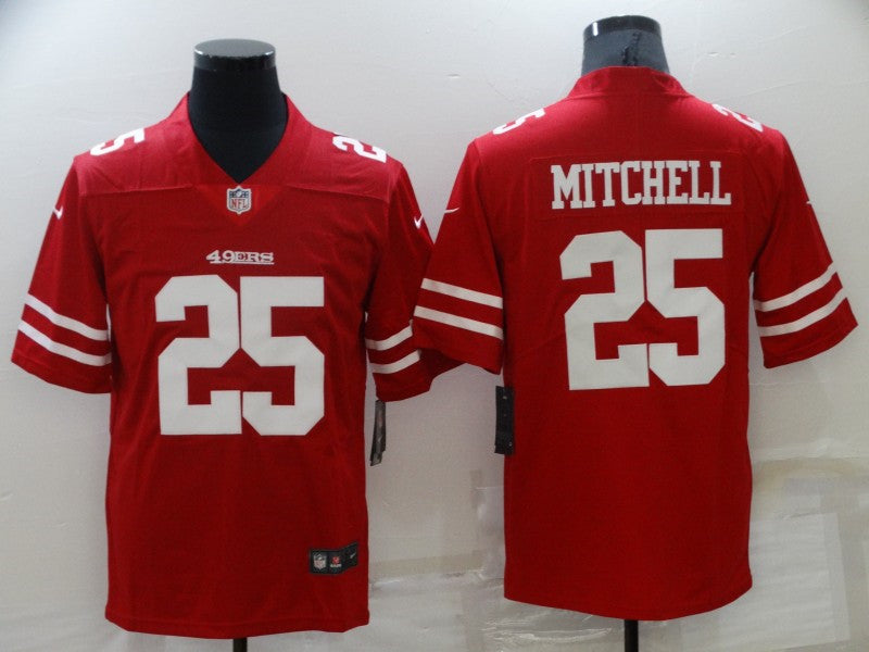 Elijah Mitchell San Francisco 49ers red Vapor jersey