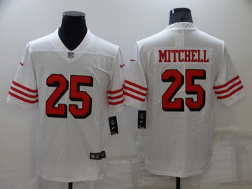 Elijah Mitchell San Francisco 49ers white Color Rush jersey