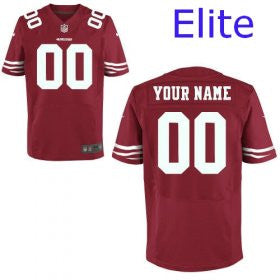 Custom San Francisco 49ers red Elite jersey
