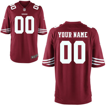 Custom San Francisco 49ers red Game jersey