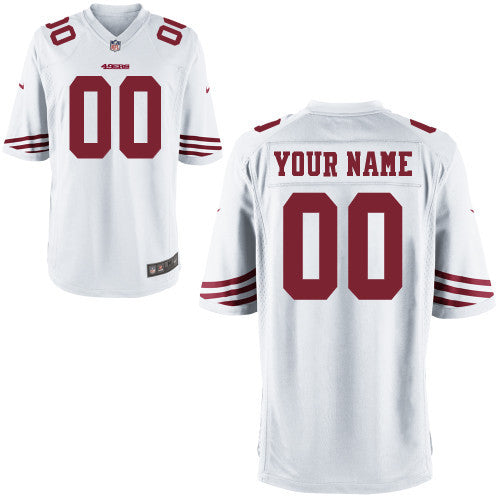 Custom San Francisco 49ers white Game jersey