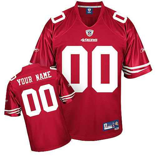 Custom San Francisco 49ers red jersey