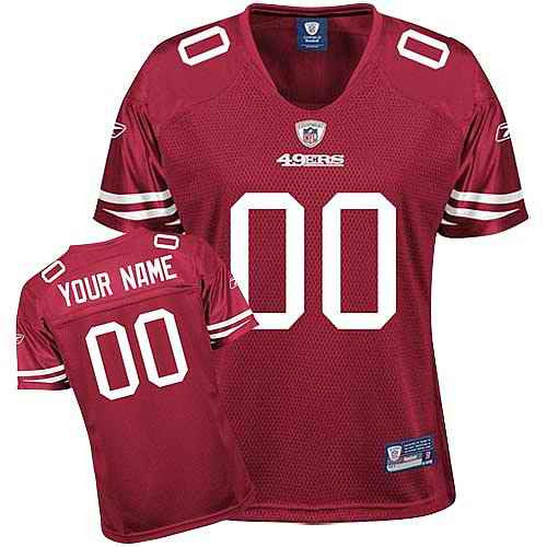 Custom San Francisco 49ers red jersey
