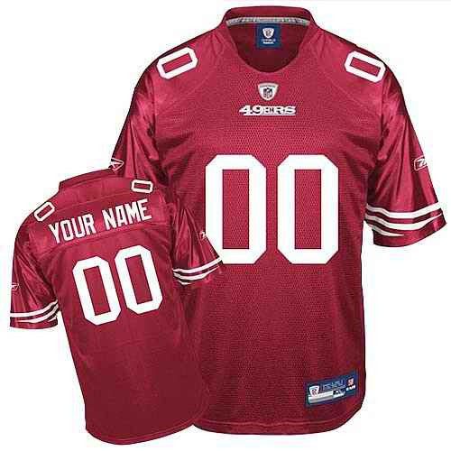 Custom San Francisco 49ers red jersey