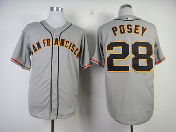 Posey San Francisco Giants grey jersey