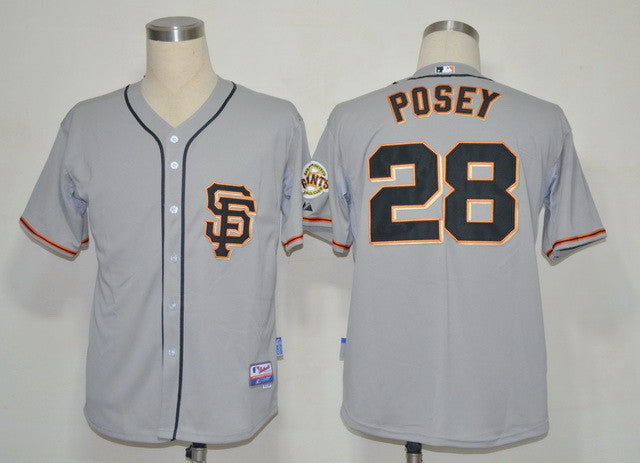 Posey San Francisco Giants grey jersey