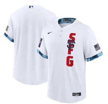 Custom San Francisco Giants white All-Star jersey