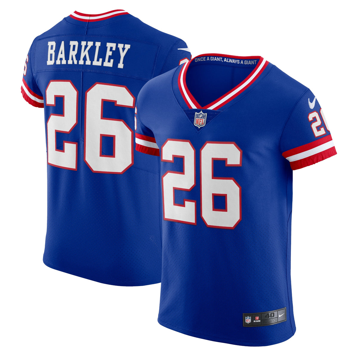 Saquon Barkley New York Giants royal Vapor jersey