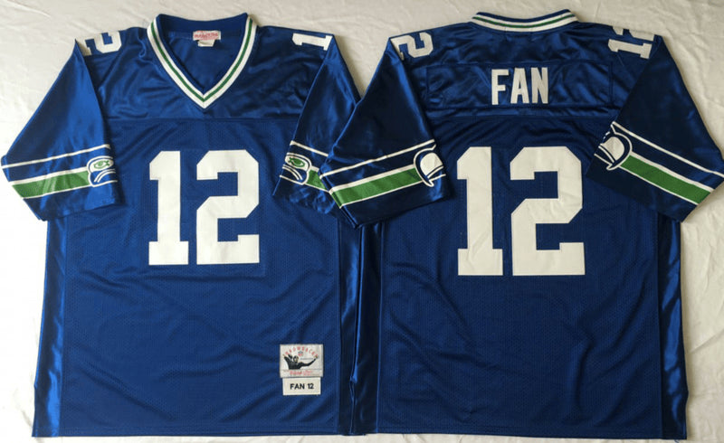 Fan Seattle Seahawks blue Throwback jersey