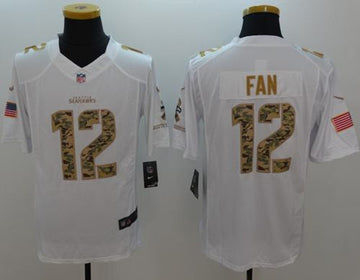 Fan Seattle Seahawks white Salute To Service jersey